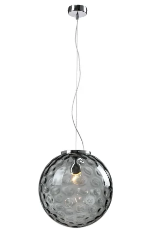 Светильник подвесной MAYO SP1 D300 CHROME/BLUE Crystal Lux прозрачный на 1 лампу, основание хром в стиле современный выдувное фото 2